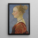 Portrait of a Woman - Piero del Pollaiolo — framed artwork on a wall