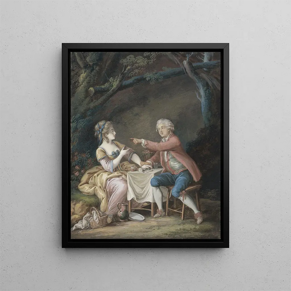 The Lunch Break - Pierre-Antoine Baudouin — framed artwork on a wall