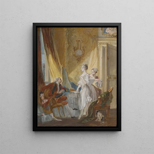 The sunrise - Pierre-Antoine Baudouin — framed artwork on a wall