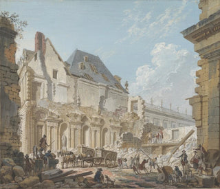 Demolition of the old vestibule of the Palais-Royal in Paris - Pierre-Antoine Demachy — artwork view