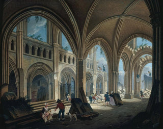 the Demolition of the Saint-Jean-en-Grève church in 1800 - Pierre-Antoine Demachy — artwork view