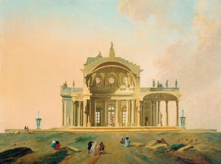 Architectural study with figures - Pierre-Antoine Demachy — artwork view