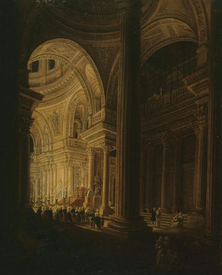 PierreAntoine Demachy - Le sarcophage de JeanJacques Rousseau expos au Panthon 20 vendmiaire an III 11 octobre 1794.webp