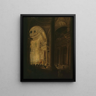 PierreAntoine Demachy - Le sarcophage de JeanJacques Rousseau expos au Panthon 20 vendmiaire an III 11 octobre 1794.webp