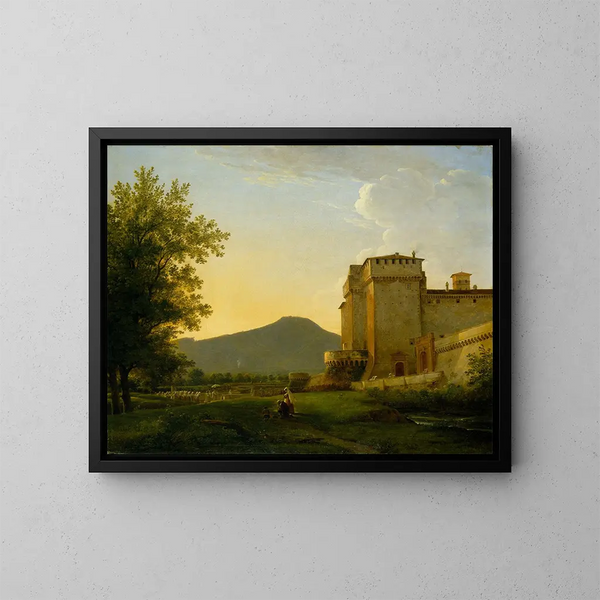 Grotta Ferrata dans les collines albanaises - Pierre-Athanase Chauvin — framed artwork on a wall