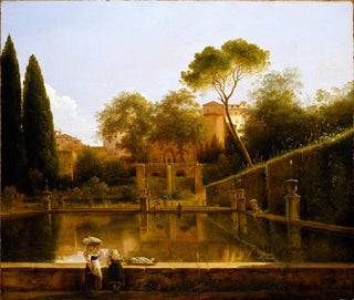 View of the gardens of Villa d'Este in Tivoli - Pierre-Athanase Chauvin — artwork view