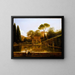 View of the gardens of Villa d'Este in Tivoli - Pierre-Athanase Chauvin — framed artwork on a wall