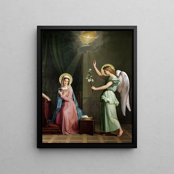 Annunciation - Pierre-Auguste Pichon — framed artwork on a wall