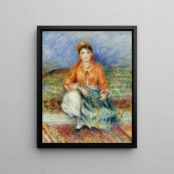 Algerian Girl - Pierre-Auguste Renoir — framed artwork on a wall