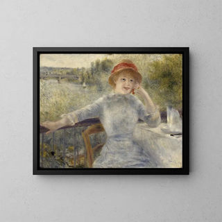 Alphonsine Fournaise - Pierre-Auguste Renoir — framed artwork on a wall