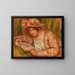 Andre in a hat reading - Pierre-Auguste Renoir — framed artwork on a wall