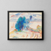 Trees by the water's edge and sailboat - Pierre-Auguste Renoir — framed artwork on a wall