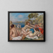 Bathing with a Crab - Pierre-Auguste Renoir — framed artwork on a wall