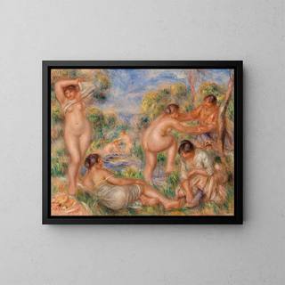 Group of Bathers - Pierre-Auguste Renoir — framed artwork on a wall