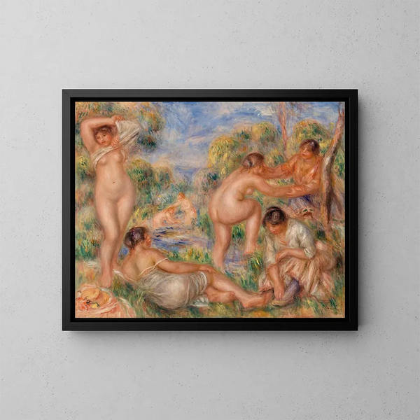 Group of Bathers - Pierre-Auguste Renoir — framed artwork on a wall