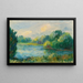 Riverbank Painting - Pierre-Auguste Renoir — framed artwork on a wall