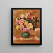 Bouquet de roses dans un vase - Pierre-Auguste Renoir — framed artwork on a wall