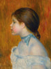 Bust of a Young Girl with a Blue Ribbon - Pierre-Auguste Renoir — artwork view