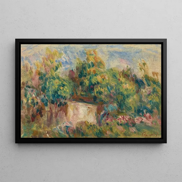 Cabanon near the Collettes - Pierre-Auguste Renoir — framed artwork on a wall