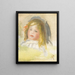 Child with Blonde Hair - Pierre-Auguste Renoir — framed artwork on a wall