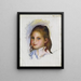 Child with Brown Hair - Pierre-Auguste Renoir — framed artwork on a wall