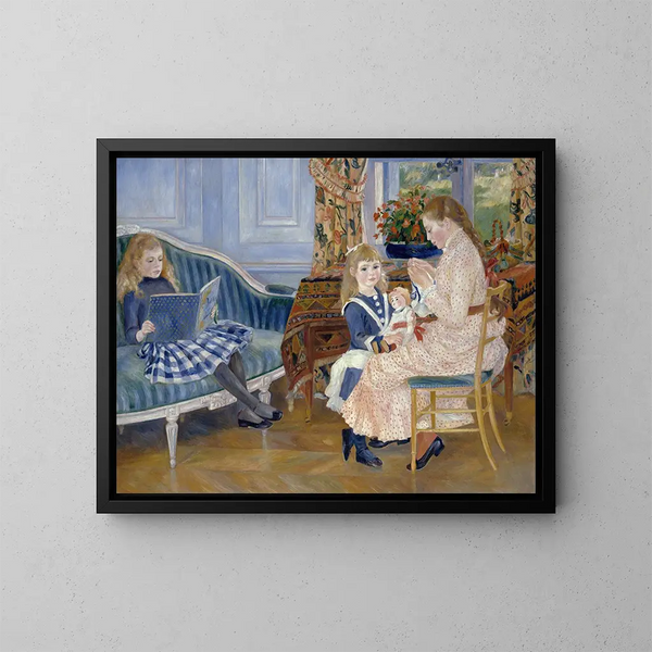 L'Après-midi des enfants à Wargemont - Pierre-Auguste Renoir — framed artwork on a wall
