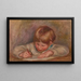 Claude Renoir writing - Pierre-Auguste Renoir — framed artwork on a wall