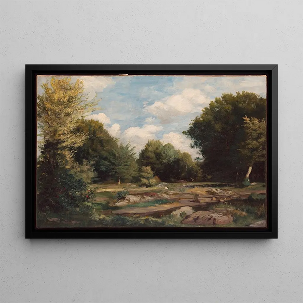 Clairière dans les bois - Pierre-Auguste Renoir — framed artwork on a wall