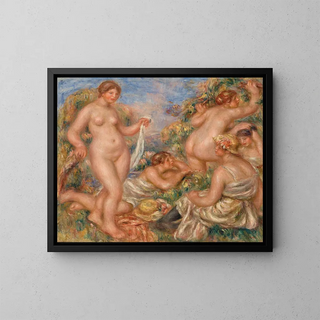 Composition five bathers - Pierre-Auguste Renoir — framed artwork on a wall