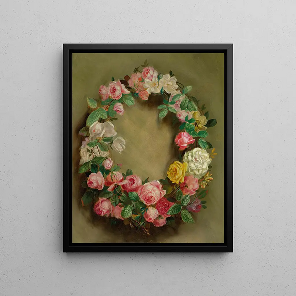 Crown of Roses - Pierre-Auguste Renoir — framed artwork on a wall