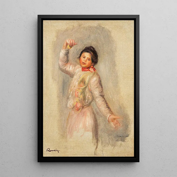 Dancer with Castanets - Pierre-Auguste Renoir — framed artwork on a wall