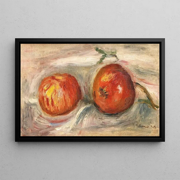 Two Apples - Pierre-Auguste Renoir — framed artwork on a wall