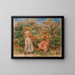 Two women in the garden at Cagnes - Pierre-Auguste Renoir — framed artwork on a wall