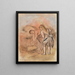 Two young girls by the sea - Pierre-Auguste Renoir — framed artwork on a wall