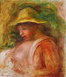 Woman with a Hat - Pierre-Auguste Renoir — artwork view
