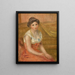 a seated woman - Pierre-Auguste Renoir — framed artwork on a wall