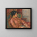Woman in a Green Armchair - Pierre-Auguste Renoir — framed artwork on a wall