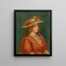 Woman with a Red Bodice - Pierre-Auguste Renoir — framed artwork on a wall