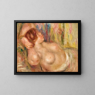Nude Woman Sleeping - Pierre-Auguste Renoir — framed artwork on a wall