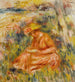 Woman reading in a landscape - Pierre-Auguste Renoir — artwork view