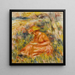 Woman reading in a landscape - Pierre-Auguste Renoir — framed artwork on a wall