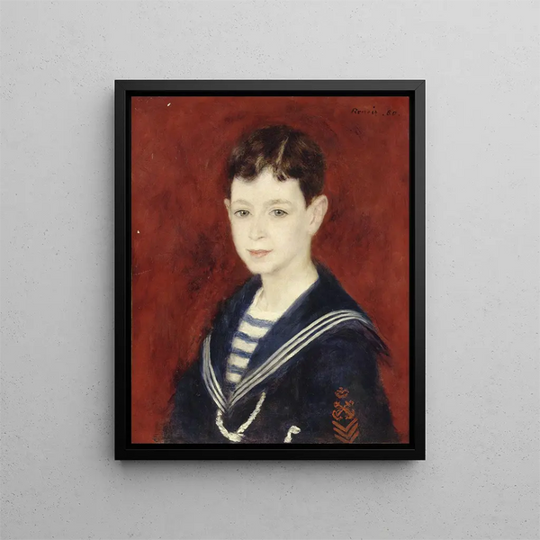 Fernand Halphen as a boy - Pierre-Auguste Renoir — framed artwork on a wall