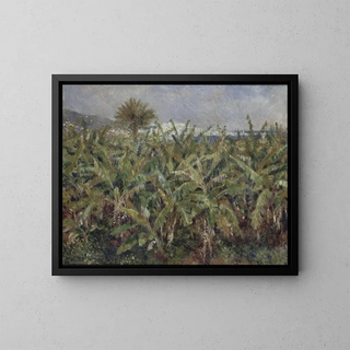 Banana Field Painting - Pierre-Auguste Renoir — framed artwork on a wall