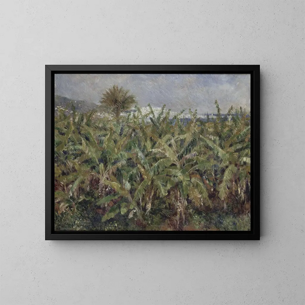 Banana Field Painting - Pierre-Auguste Renoir — framed artwork on a wall