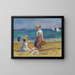 Figures on the Beach - Pierre-Auguste Renoir — framed artwork on a wall