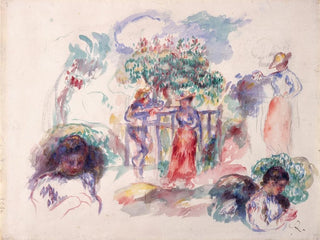 Figures under a Tree - Pierre-Auguste Renoir — artwork view