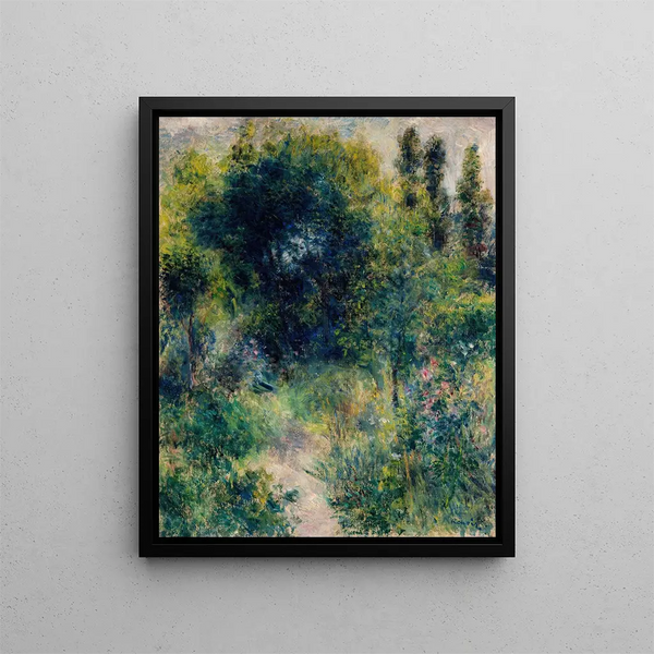 Garden - Pierre-Auguste Renoir — framed artwork on a wall