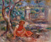 Girl at the Foot of a Tree - Pierre-Auguste Renoir — artwork view