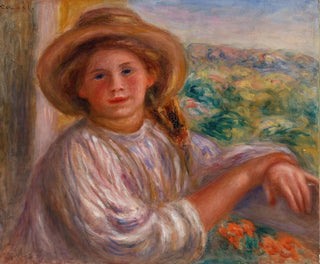Young woman on the balcony, Cagnes - Pierre-Auguste Renoir — artwork view