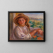 Young woman on the balcony, Cagnes - Pierre-Auguste Renoir — framed artwork on a wall